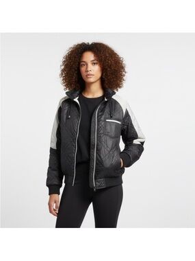 Nike Vintage 1992 Silver Tag Era Fully Quilted Nylon Boxy Jacket with hood